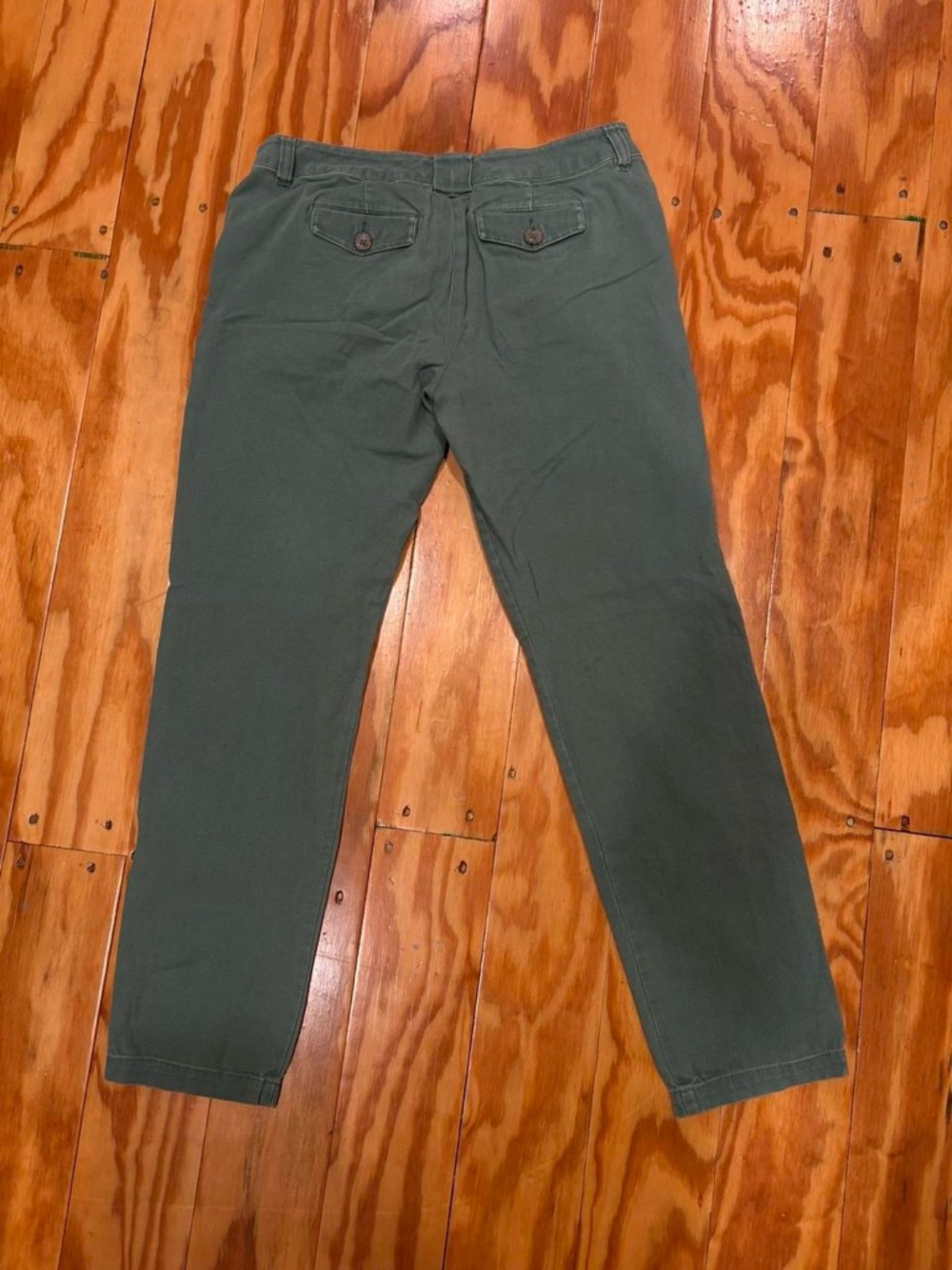 Cabrini Olive Straight-Leg Low-Rise Pants - Picture 4 of 4